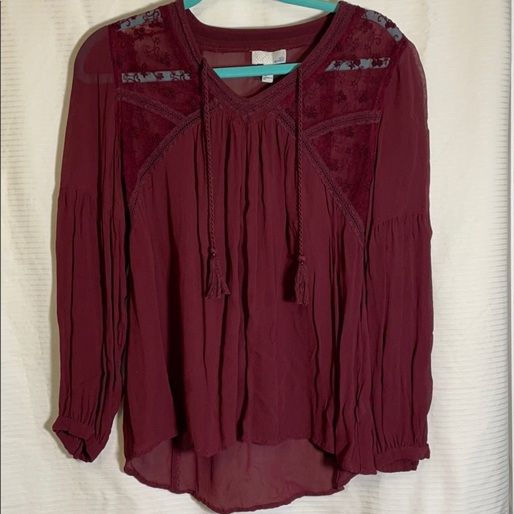 Floral v-neck blouse